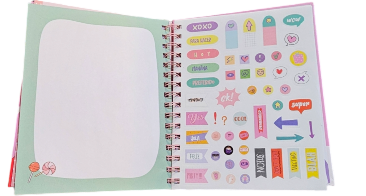 Mi Primer Planner 56 hojas con Stickers anotaciones y Mas-2