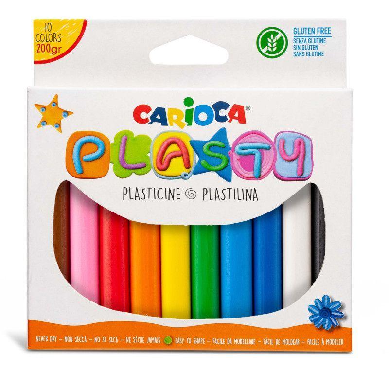 Plastilina Plasticina Plasty 200g 10 Uds Carioca-0