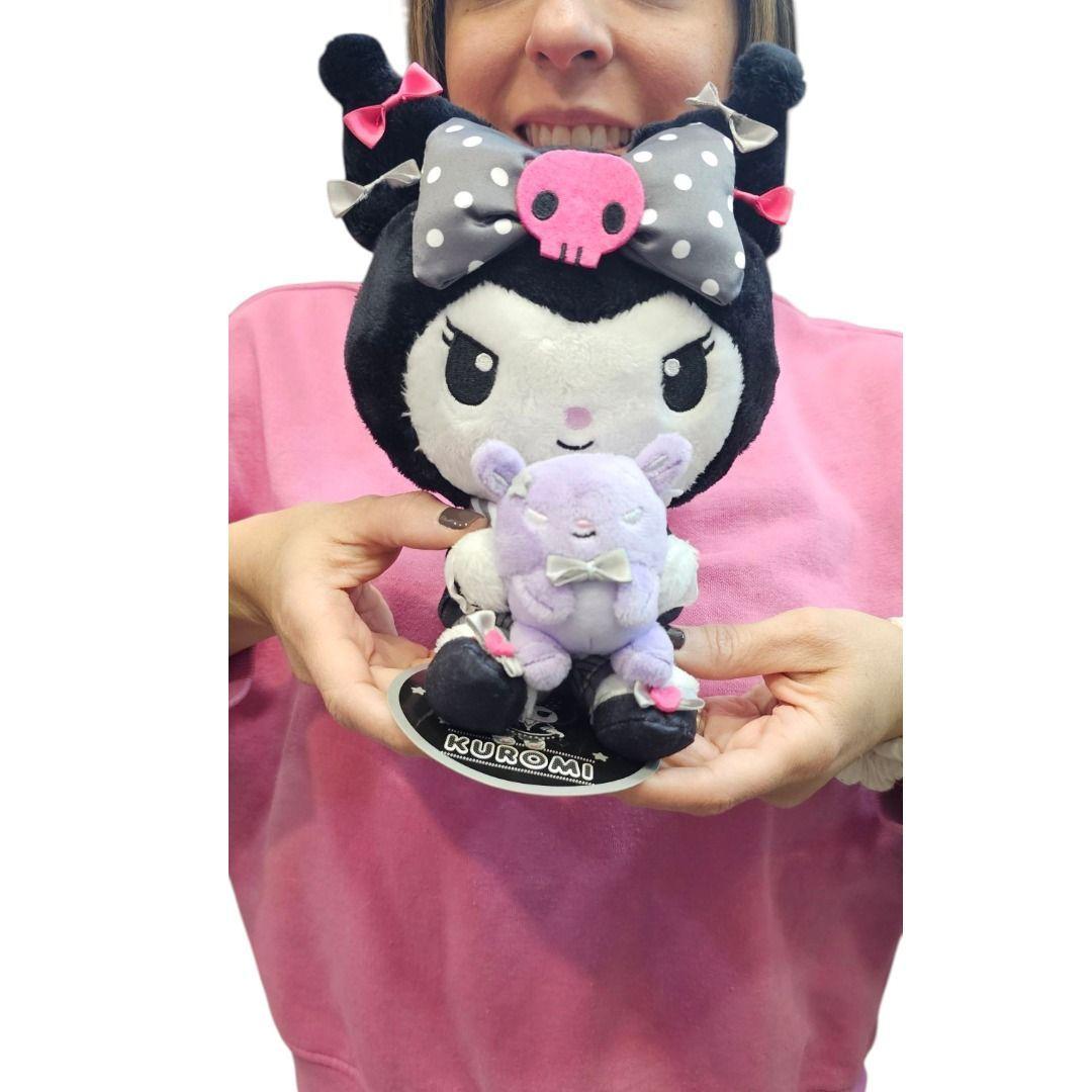 Peluche kuromi serie dainty doll black sanrio original 22cm-2
