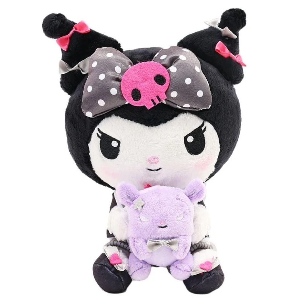Peluche kuromi serie dainty doll black sanrio original 22cm-3