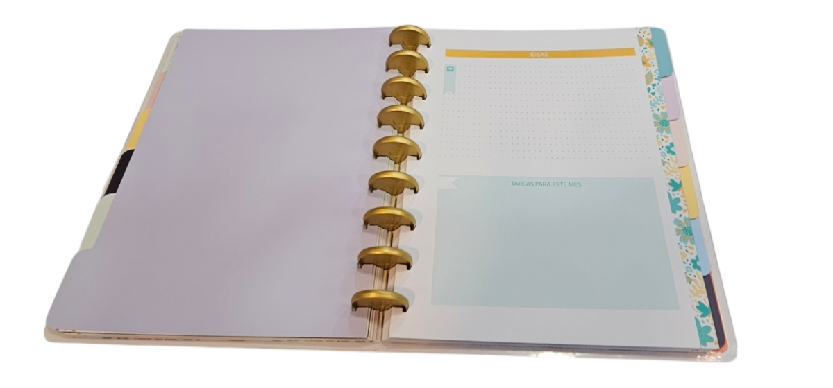 Planner Big Planner 12 Meses Sin Fecha 17x23cm Diseño Flores -4