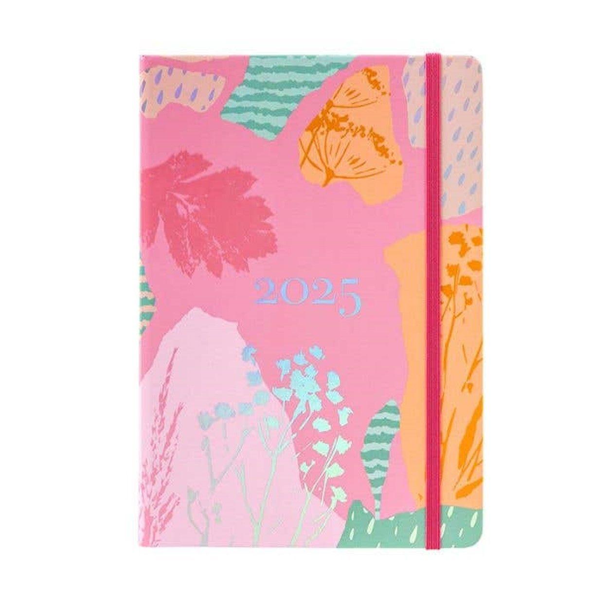 Agenda 2025 Pastel Flower Con Elástico-1