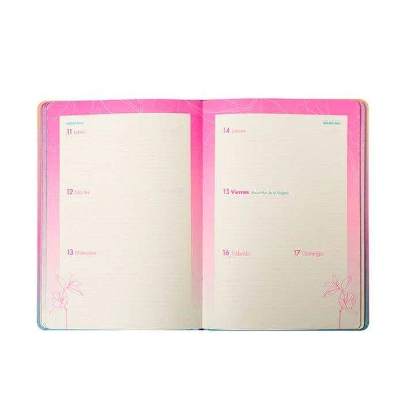 Agenda 2025 Pastel Flower Con Elástico-2