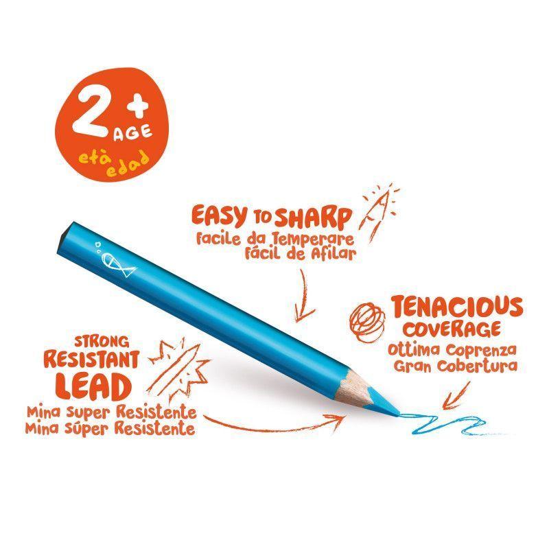 Lápices Triangulares Baby 10 Uds +2 Años Carioca-2