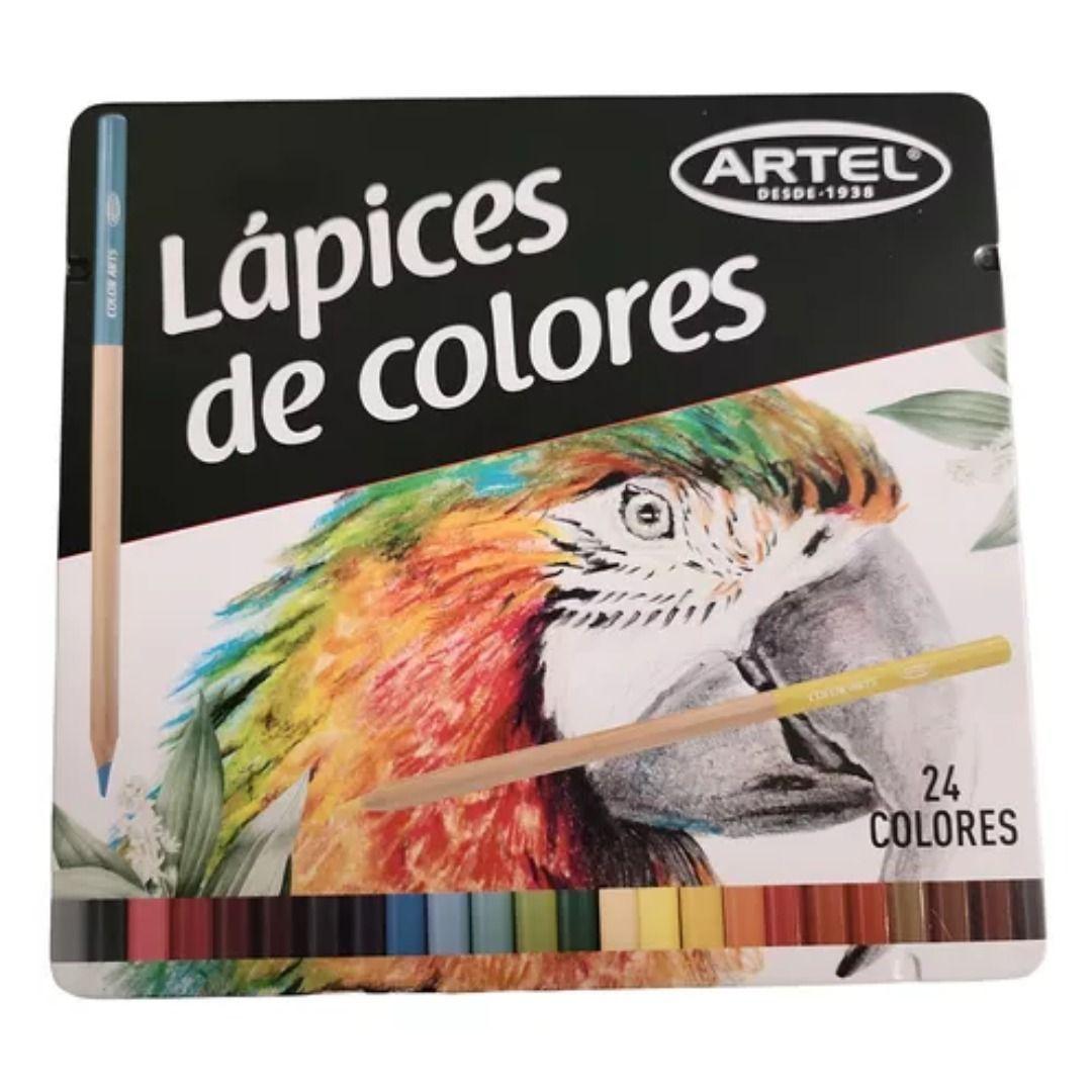 Lápices De 24 Colores En Caja De Lata Calidad Superior -2