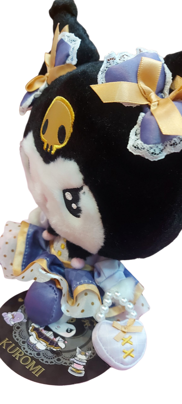 Peluche kuromi de 24cm serie fancy ribbons sanrio original-3