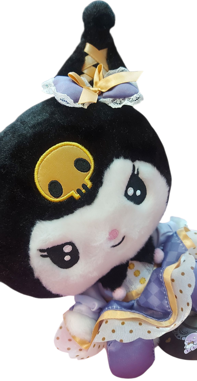 Peluche kuromi de 24cm serie fancy ribbons sanrio original-4