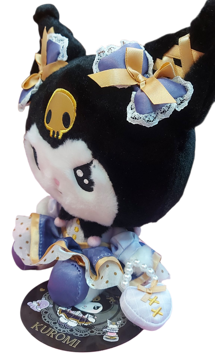Peluche kuromi de 24cm serie fancy ribbons sanrio original-5
