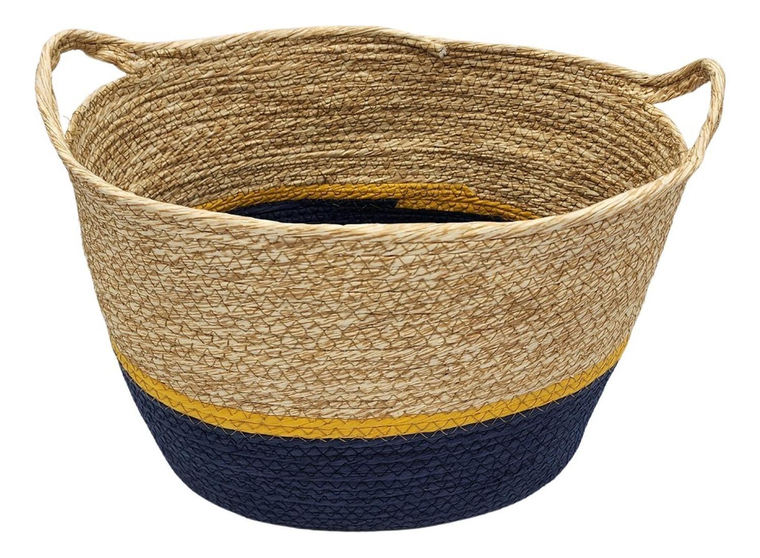Canasto Decorativo Mimbre Cesta Yute Rustica 3 Colores G-0