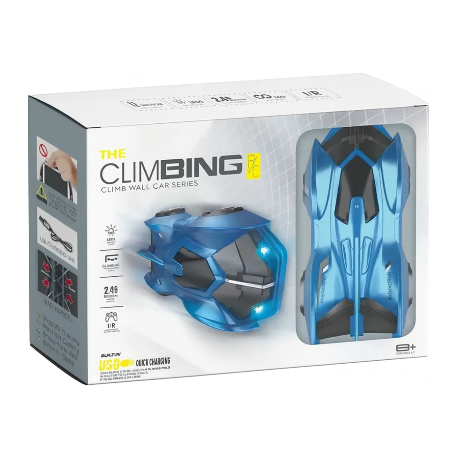 Auto a Control Remoto de Pared Trepa Muros Antigravedad-2