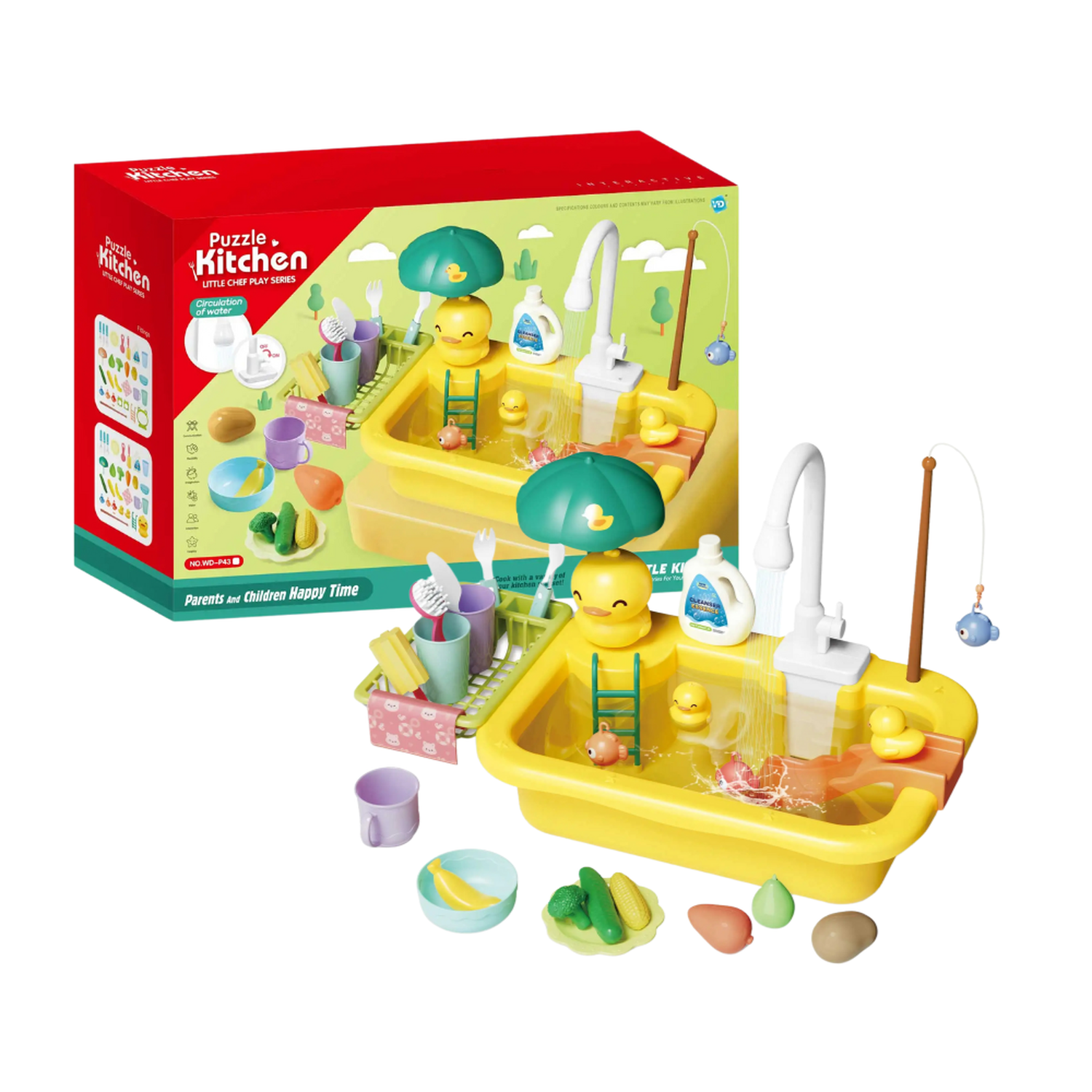 Juguete De Agua Infantil Con Llave Funcional Juego Patitos-0