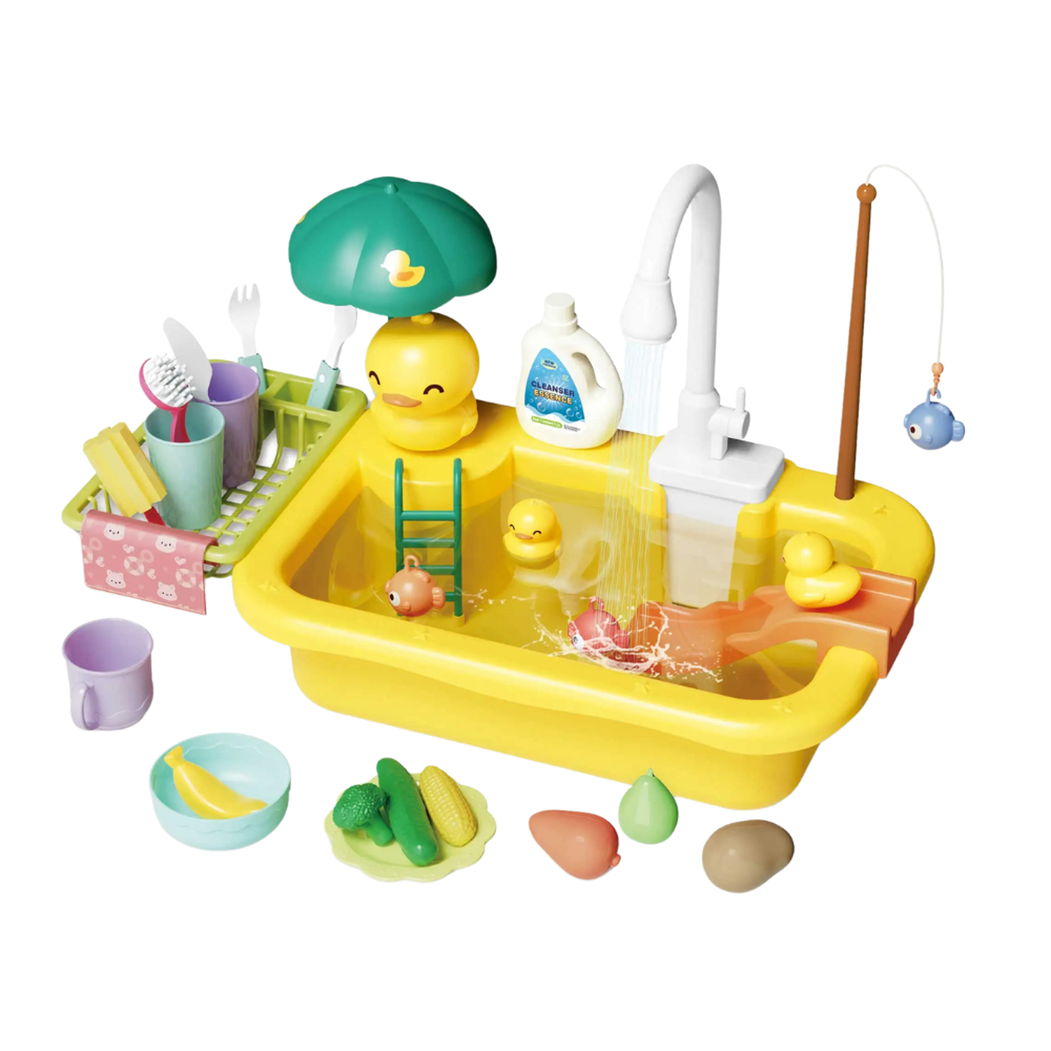 Juguete De Agua Infantil Con Llave Funcional Juego Patitos-4