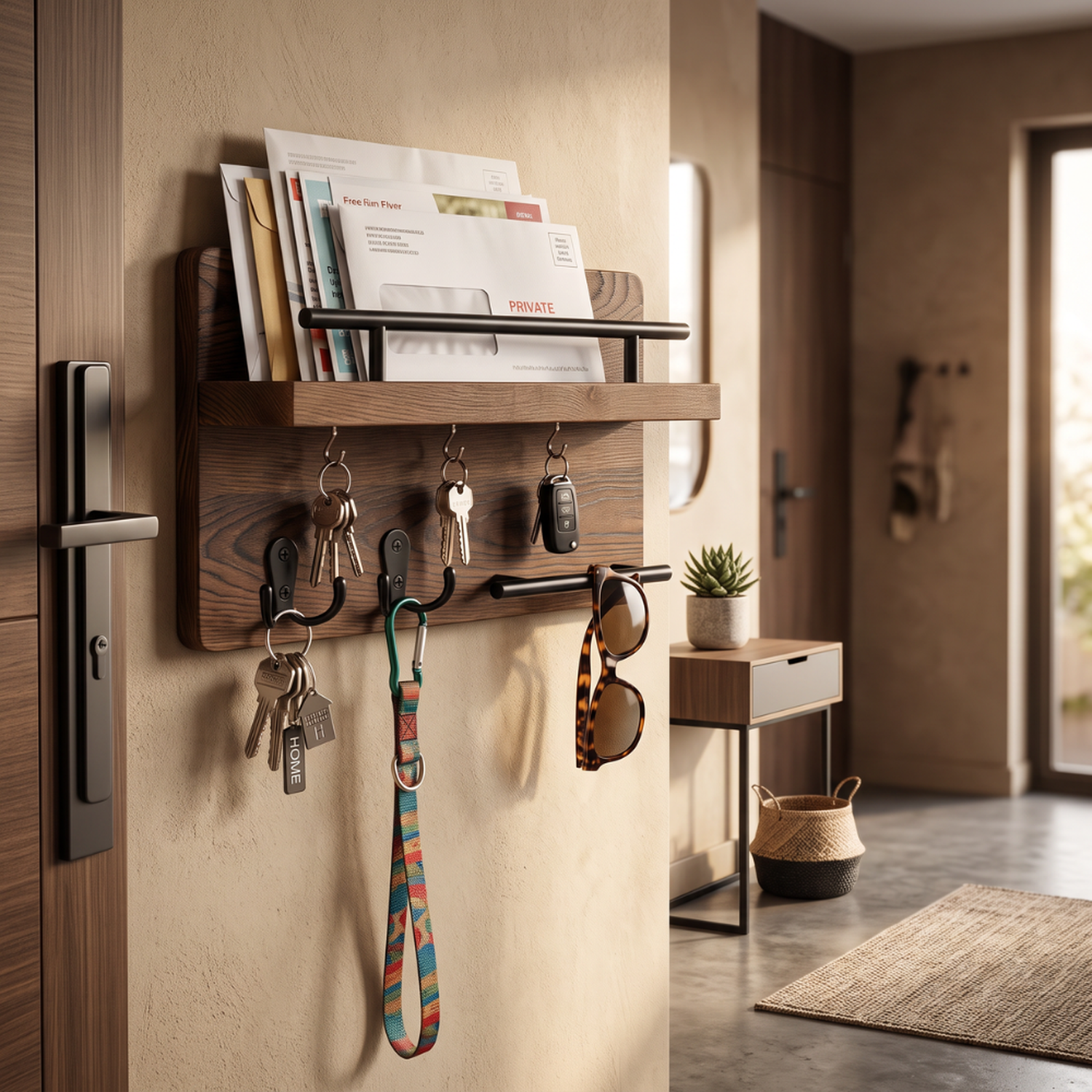 Portallaves De Madera Organizador Decorativo Para Llaves-2