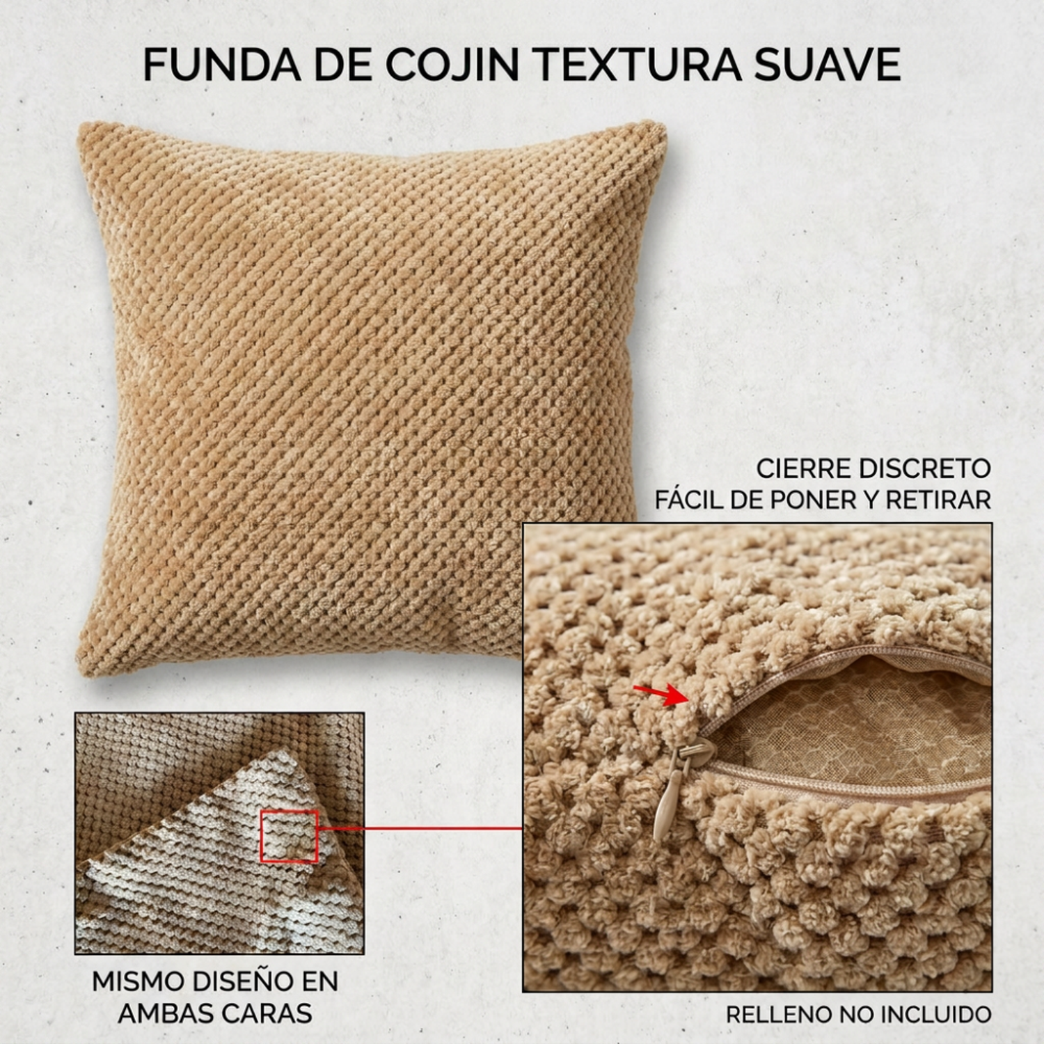 Set 4 Fundas De Cojin 45x45 Decorativas Para Living Sofa-6