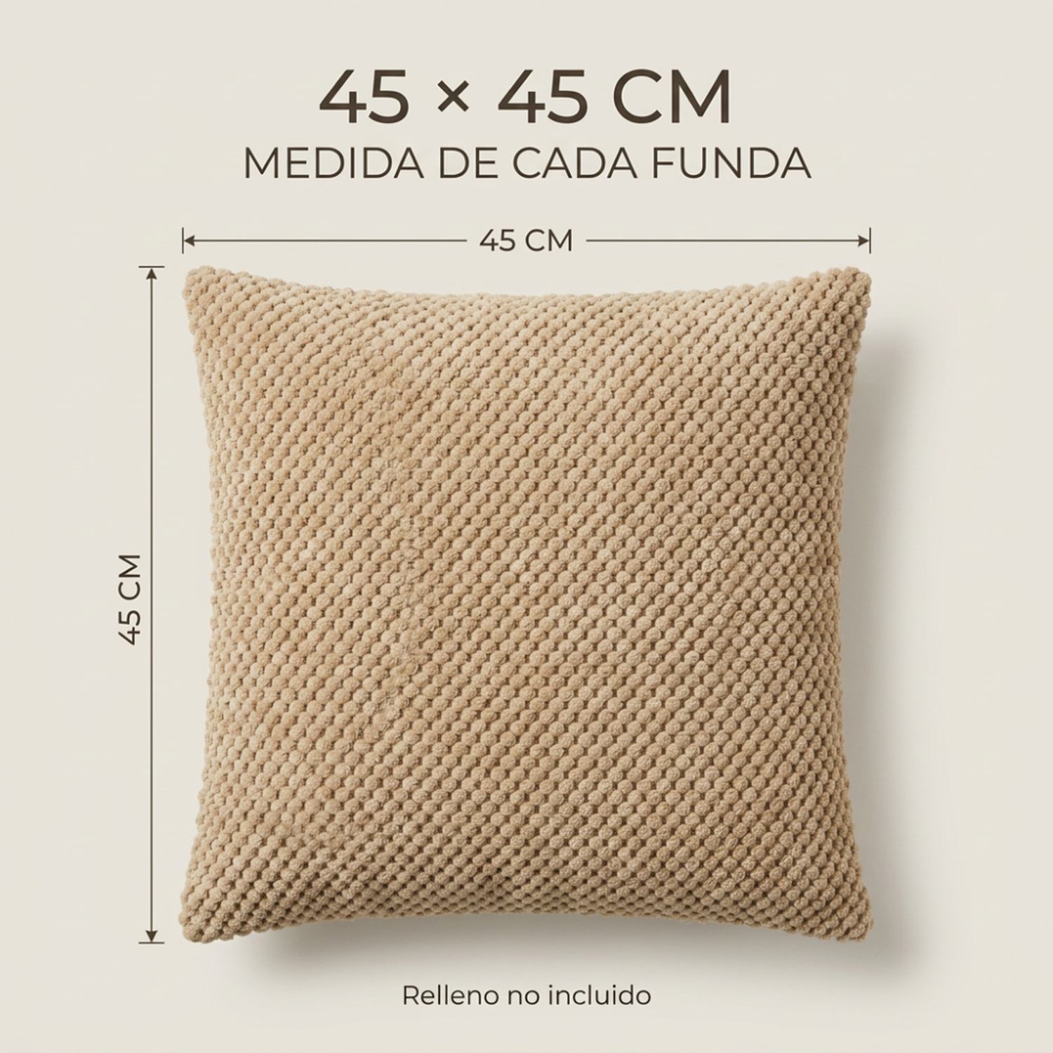Set 4 Fundas De Cojin 45x45 Decorativas Para Living Sofa-7