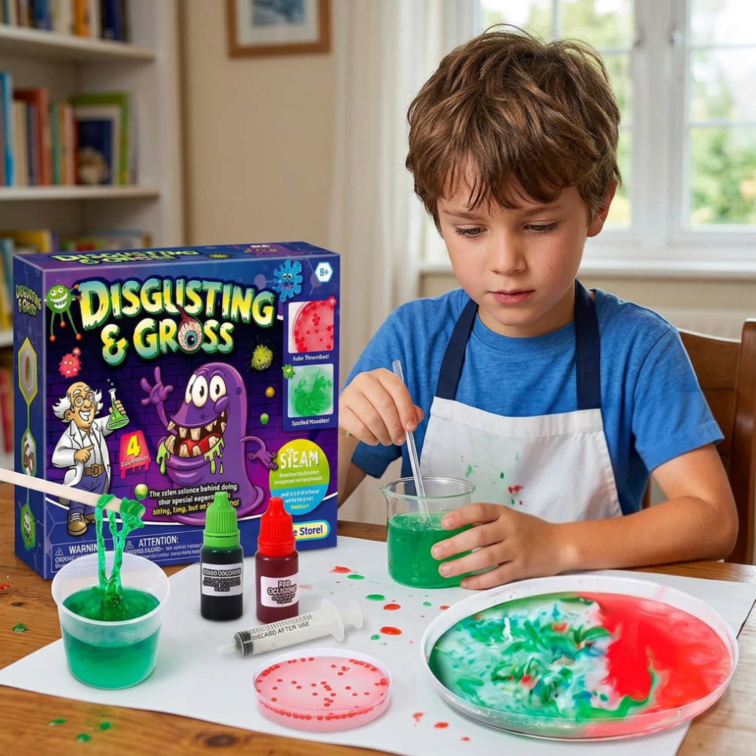 Kit De Ciencia Experimento Bacteria Slime Juguete Educativo-3