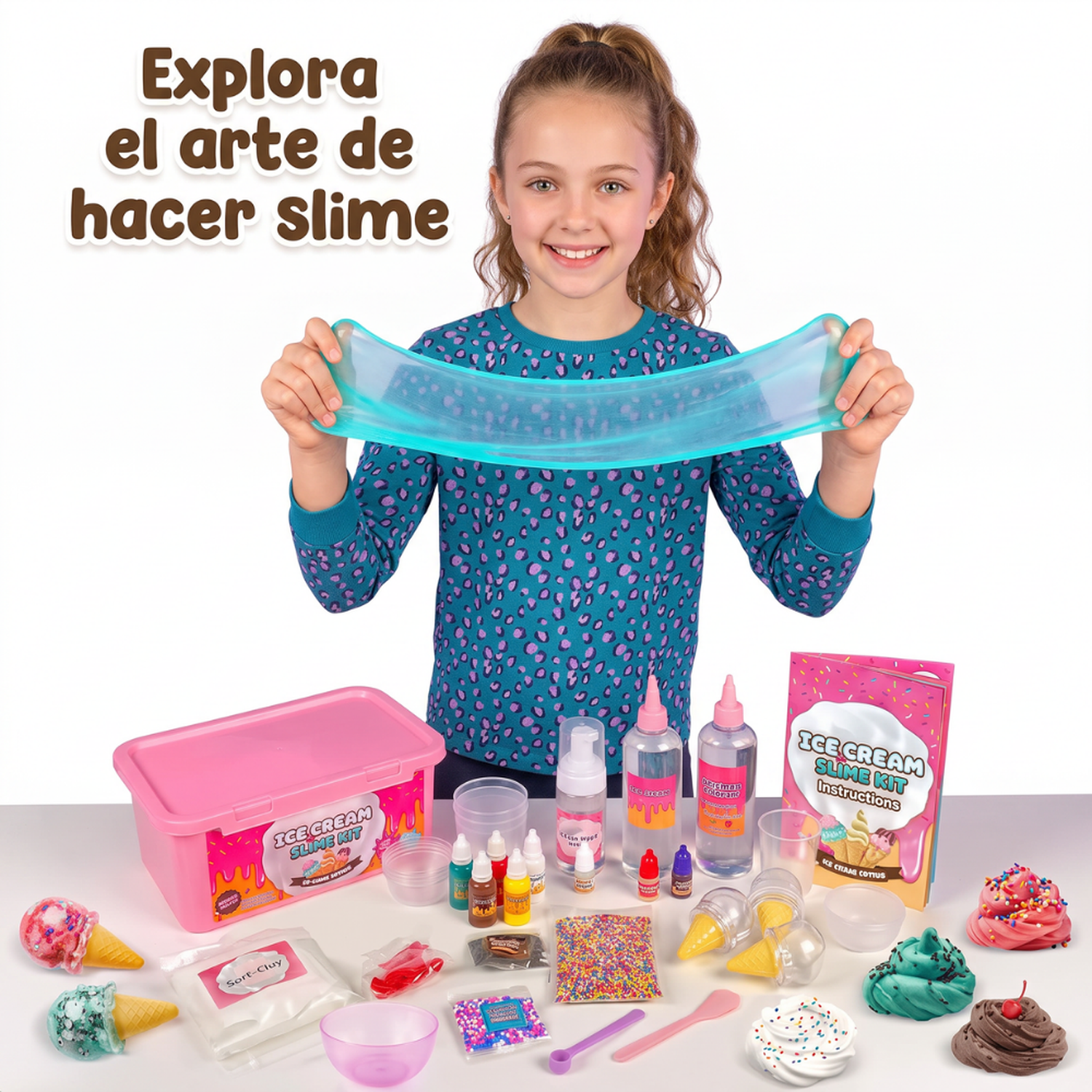 Kit Para Crear Slime Completo Con Accesorios Y Caja Organizadora-1