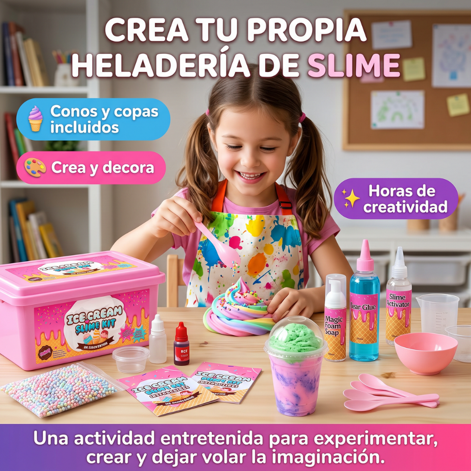 Kit Para Crear Slime Completo Con Accesorios Y Caja Organizadora-3