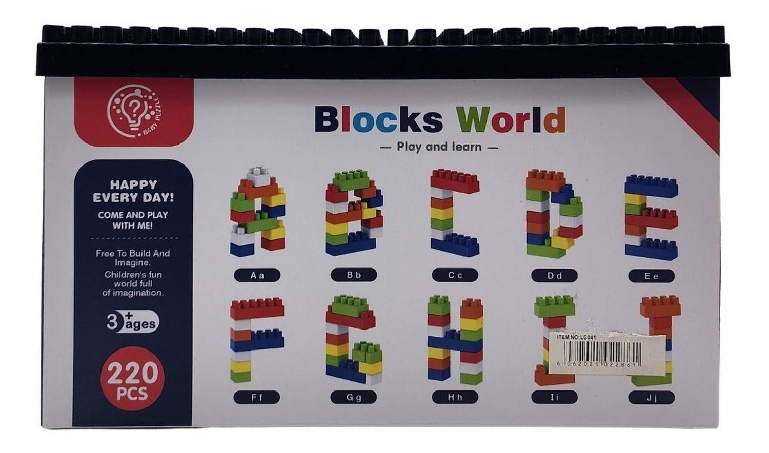 Caja De Bloques Azul 220 Piezas Para Armar Y Divertirse-4