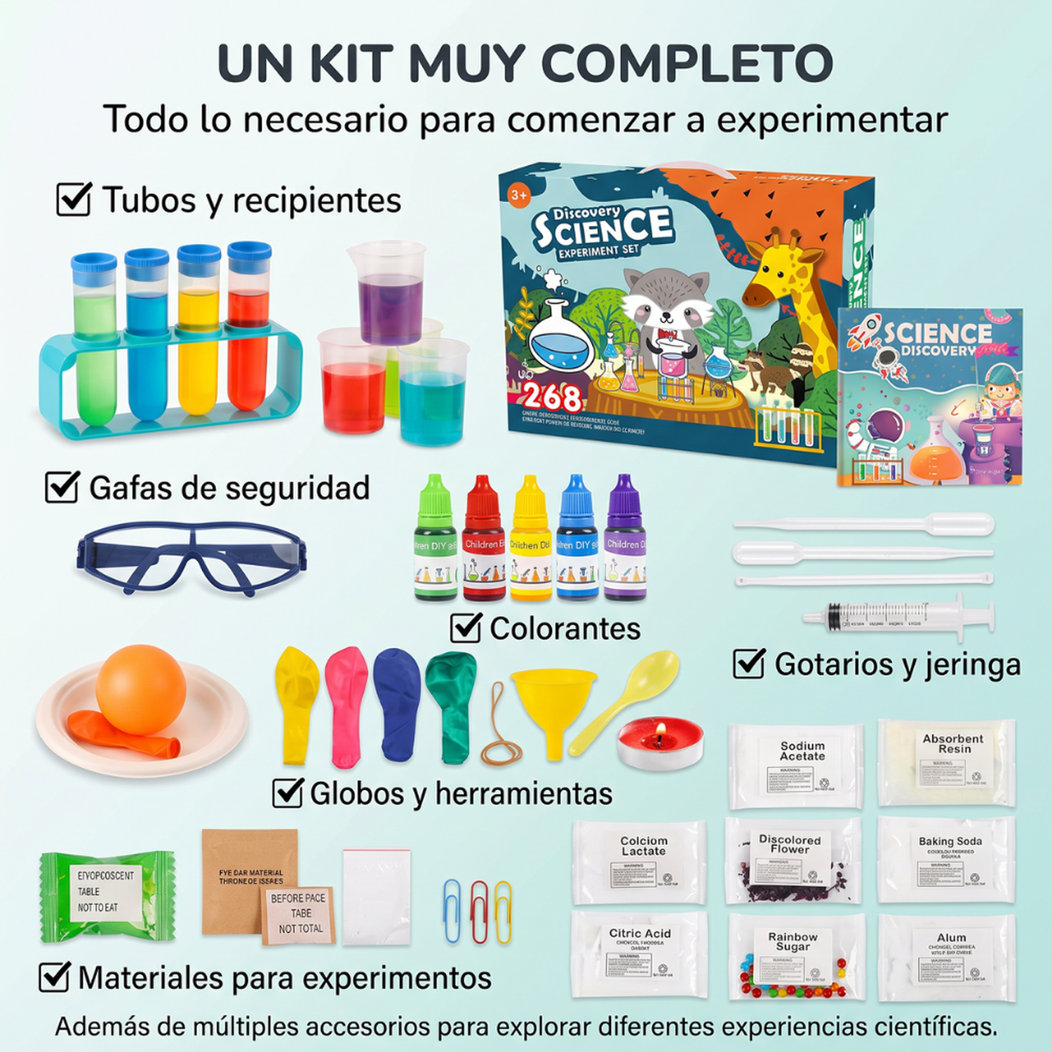 Kit Ciencia Avanzado 268 Experimentos Científicos Para Niños-3