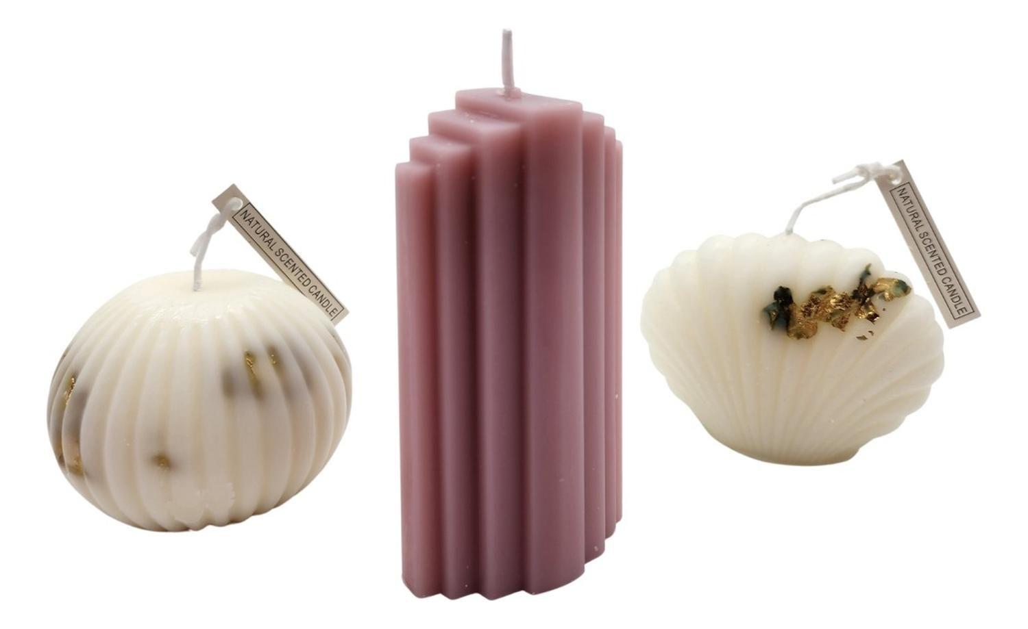 Vela Aromática Perfumada Blanca Almeja Decoración Hogar-2