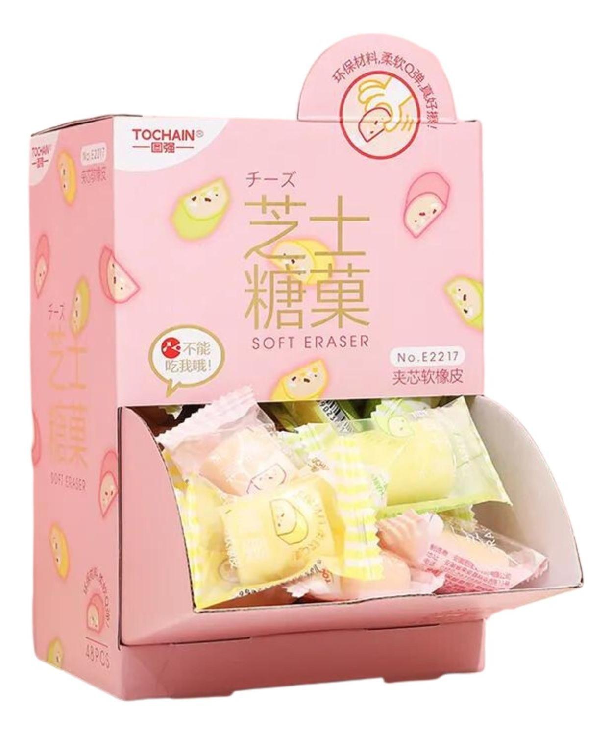 Goma De Borrar Cheese Candy Kawaii Cute Utiles Escolares-2