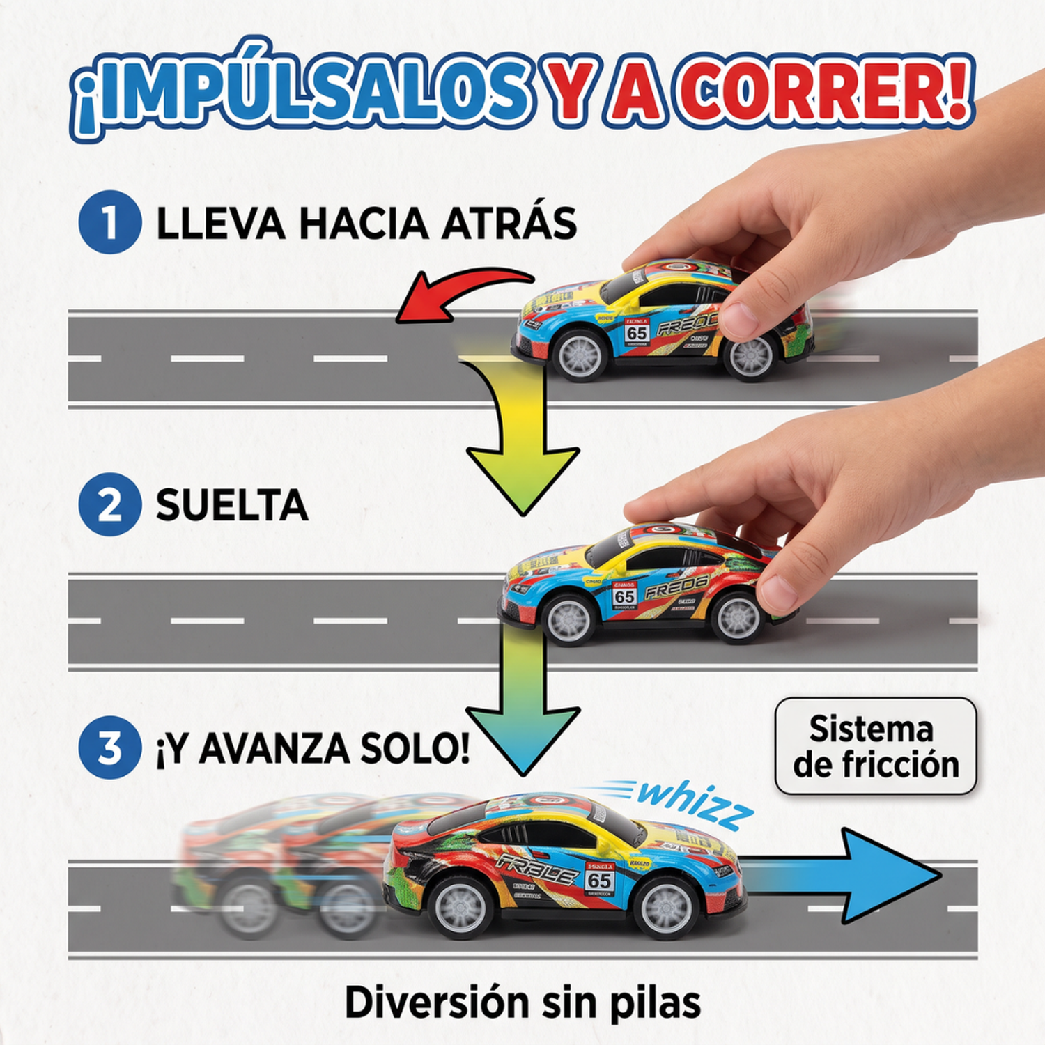 Set 60 Autitos Con Contenedor Maletín Y Pista De Juego Infantil-5