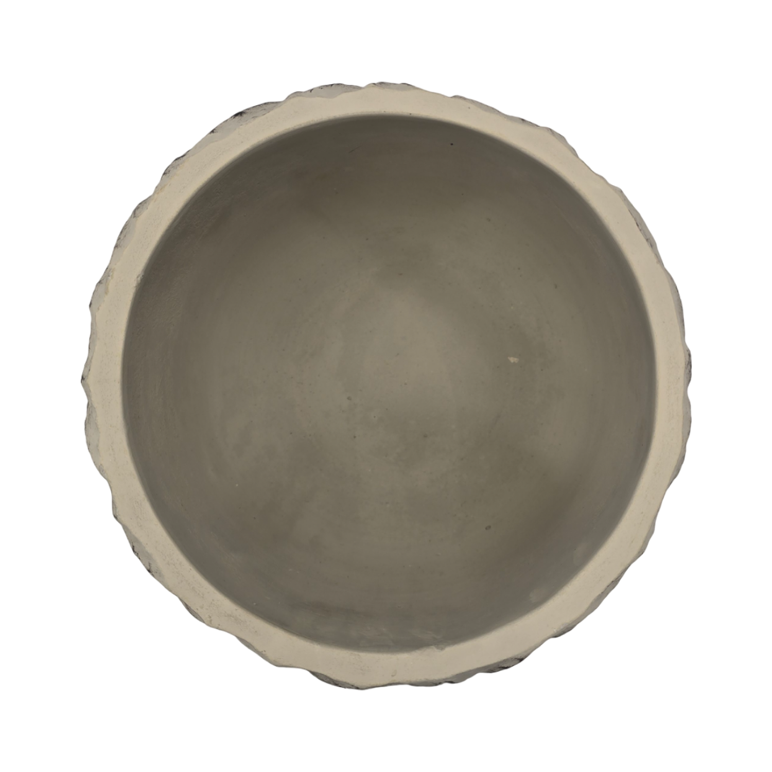 Set 3 Macetero Maceta Acabado Cemento Relieve Hojas Gris S-6
