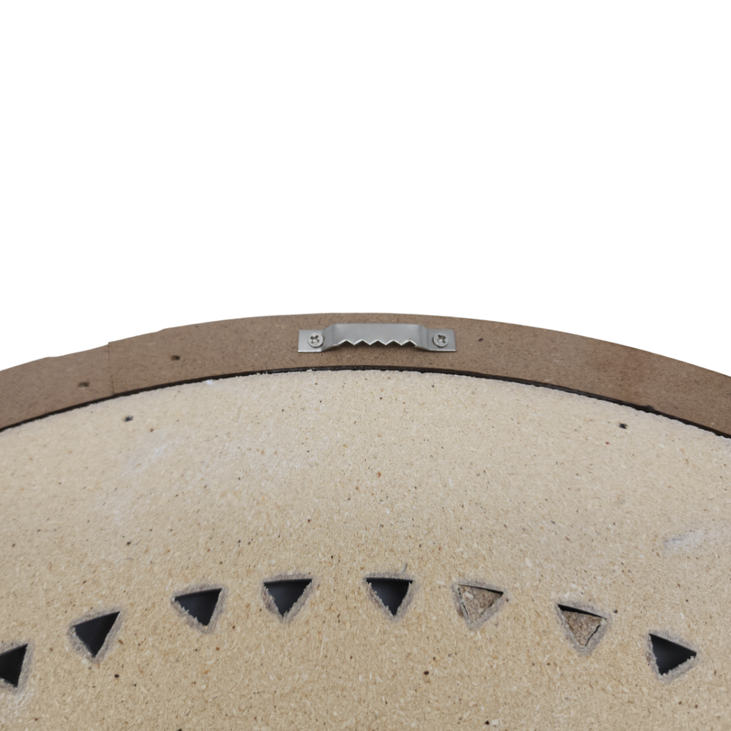 Cuadro De Madera Ornamental Mandala Blanco Borde Marco Cafe-4
