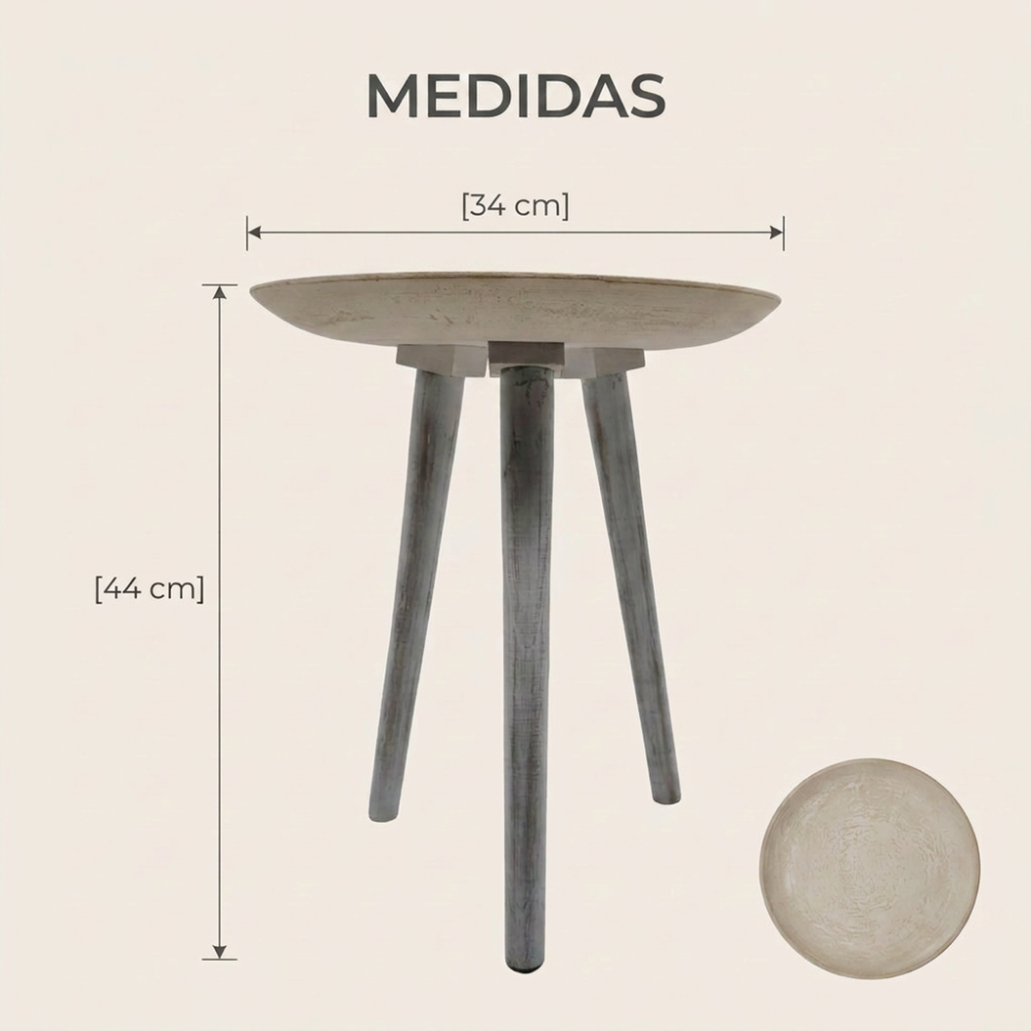 Mesa De Centro Redonda Lateral Living Mesa Diseño Mandala-6