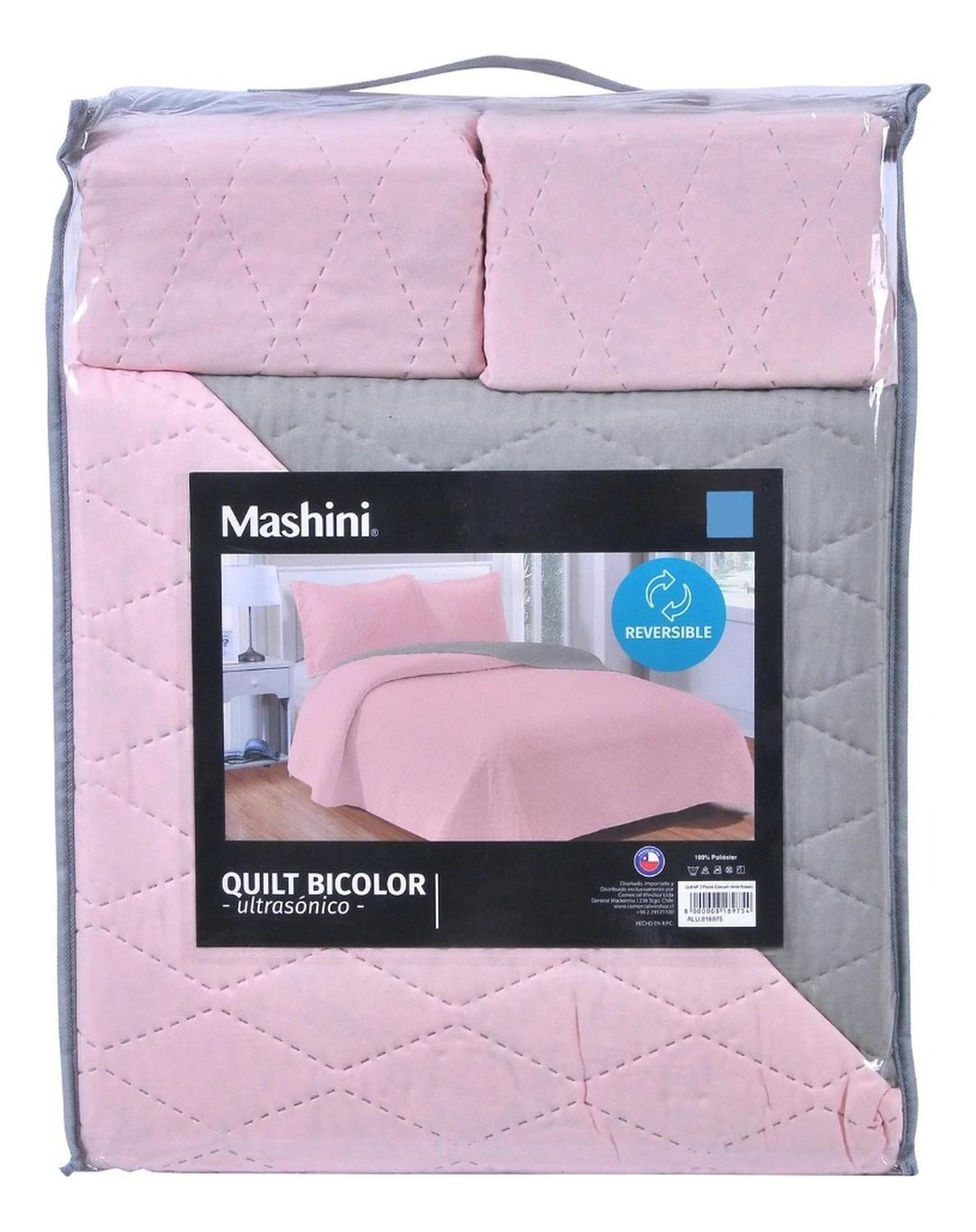 Cubre Cama 2 Plazas Diseño Acolchado Y Resistente Mashini-0