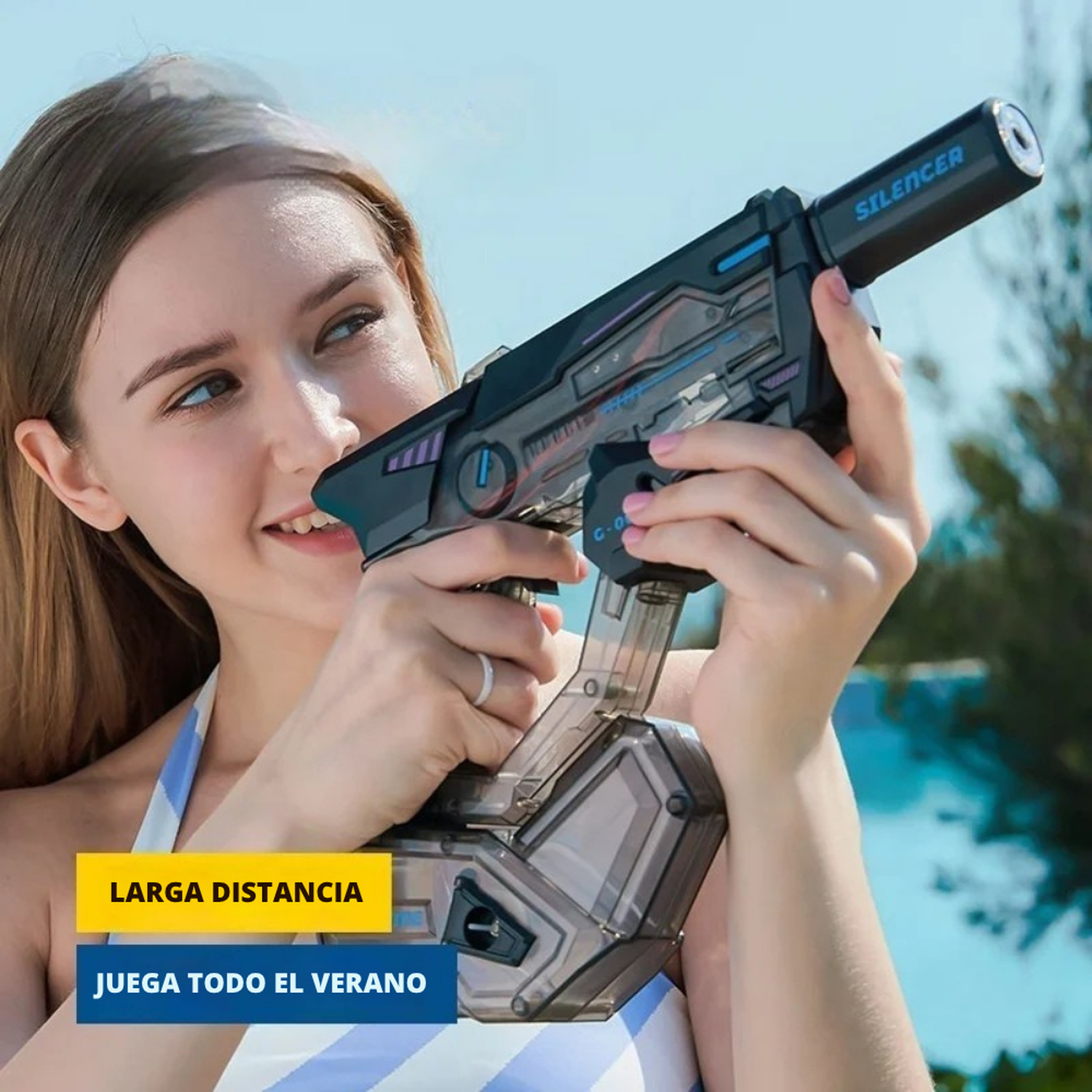 Pistola de Agua Electrica Automatica Alta Presion Verano-2