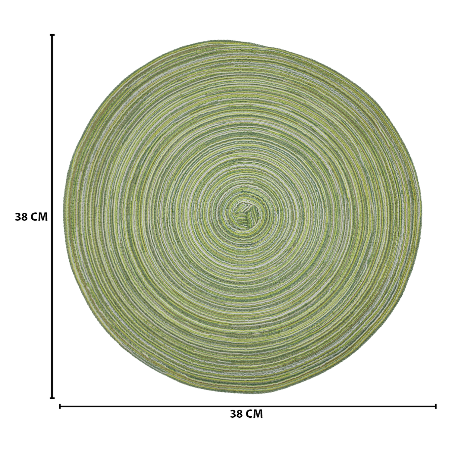 Set 6 Individuales Circulares Trenzados Color Verde-5