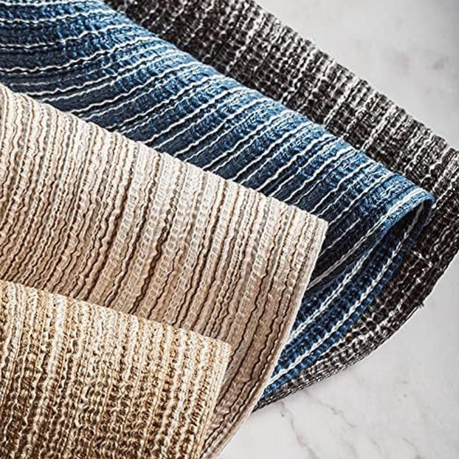 Set 6 Individuales Circulares Trenzados Color Verde-8