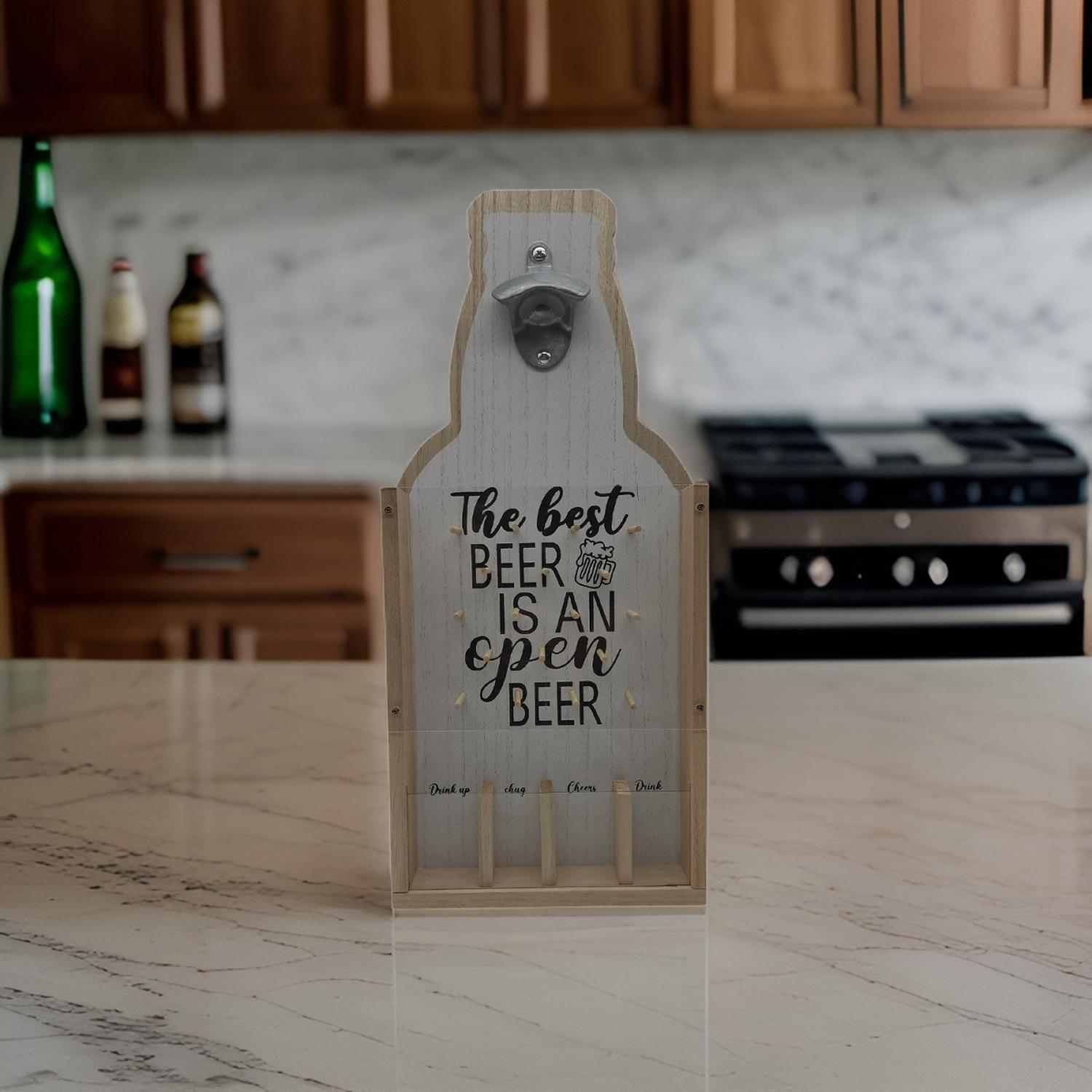 Destapador Abridor De Botellas Para Pared Con Juego-7