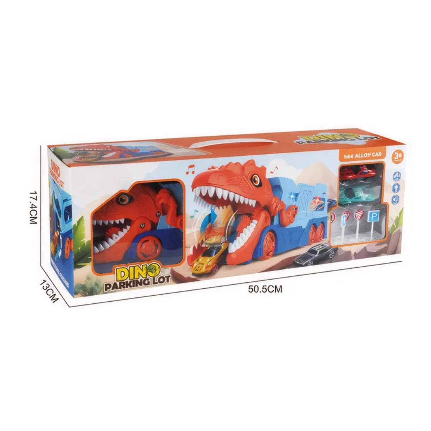 Camion Transportador Porta Autitos Infantil Dinosaurio Juego-6