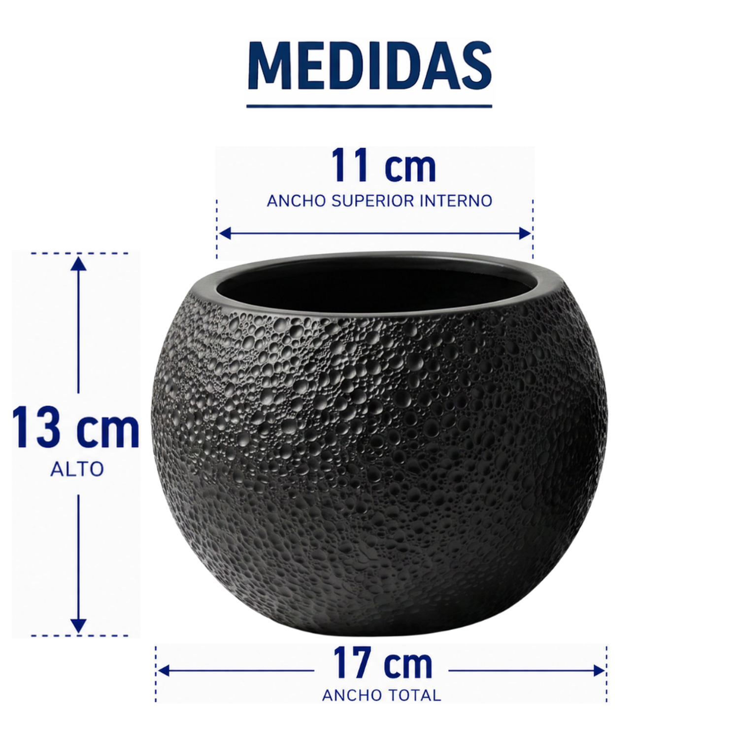 Macetero Plastico Redondo Tipo Piedra Decorativo Jardin S-9
