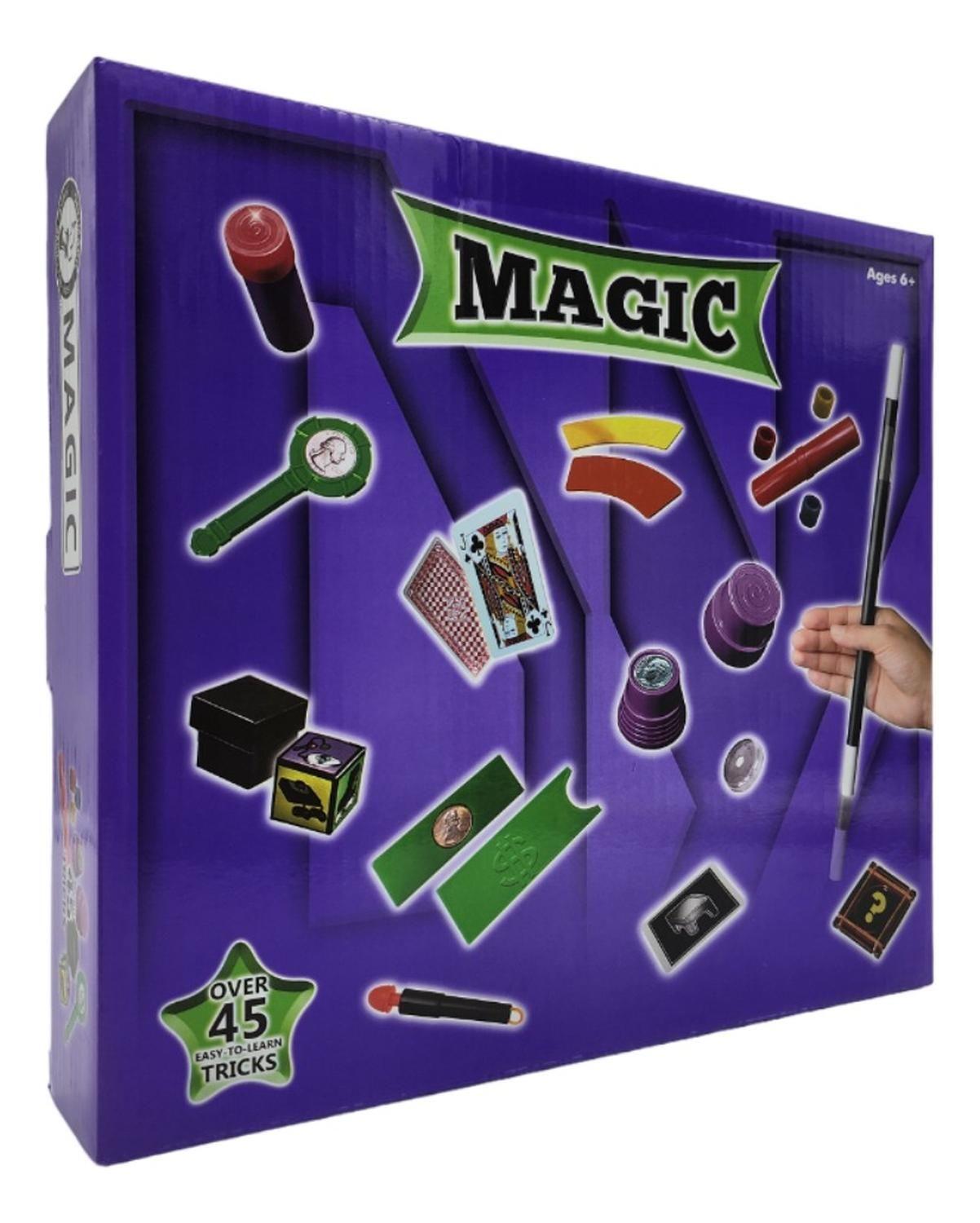 Set Juego De Magia Magic 45 Trucos De Mago Con Varita Niños-0