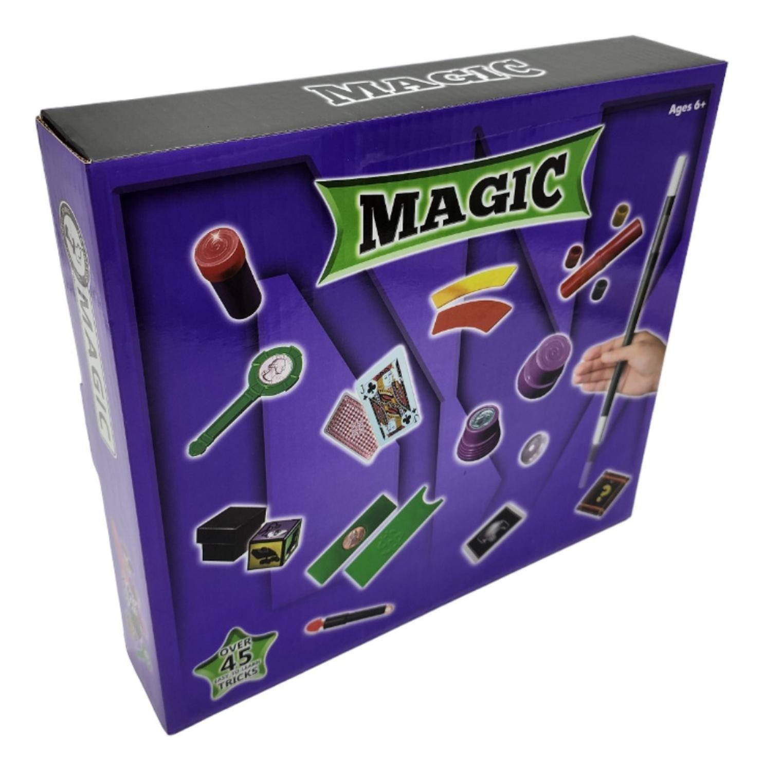 Set Juego De Magia Magic 45 Trucos De Mago Con Varita Niños-1