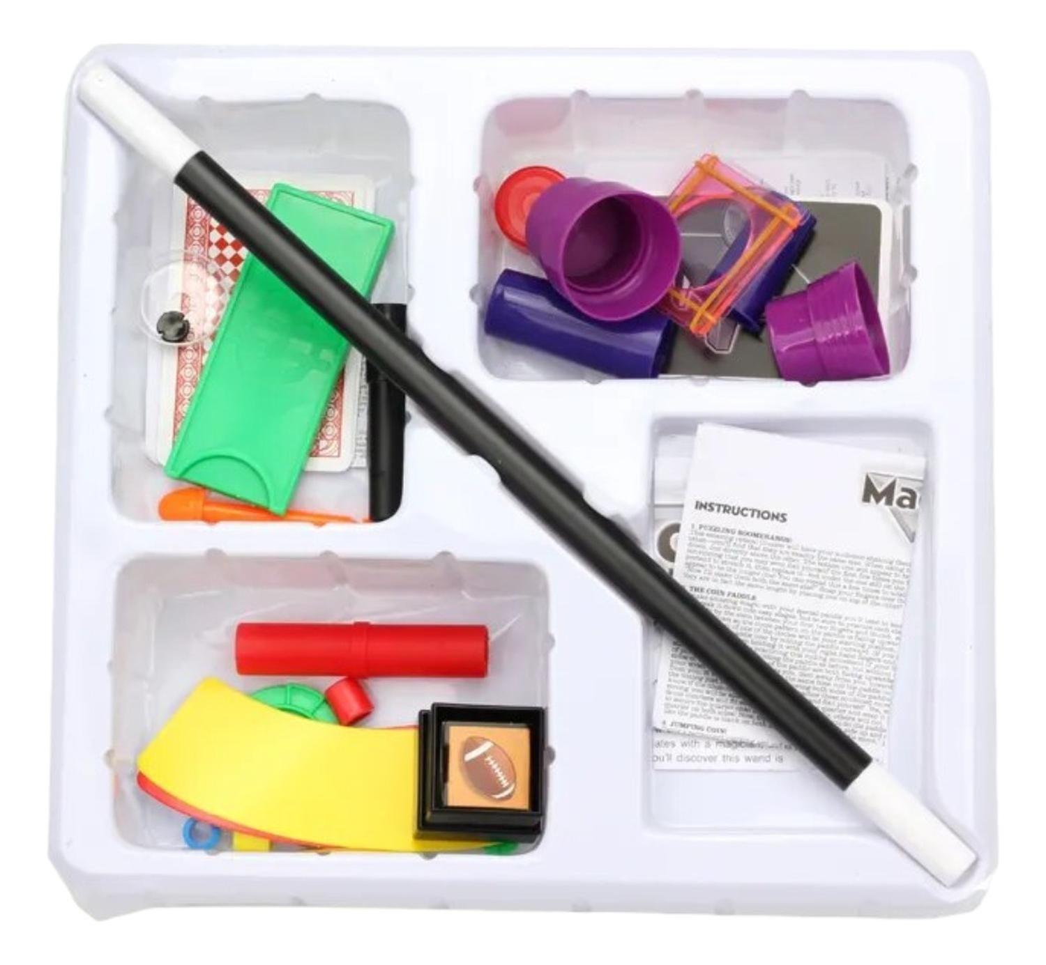 Set Juego De Magia Magic 45 Trucos De Mago Con Varita Niños-2