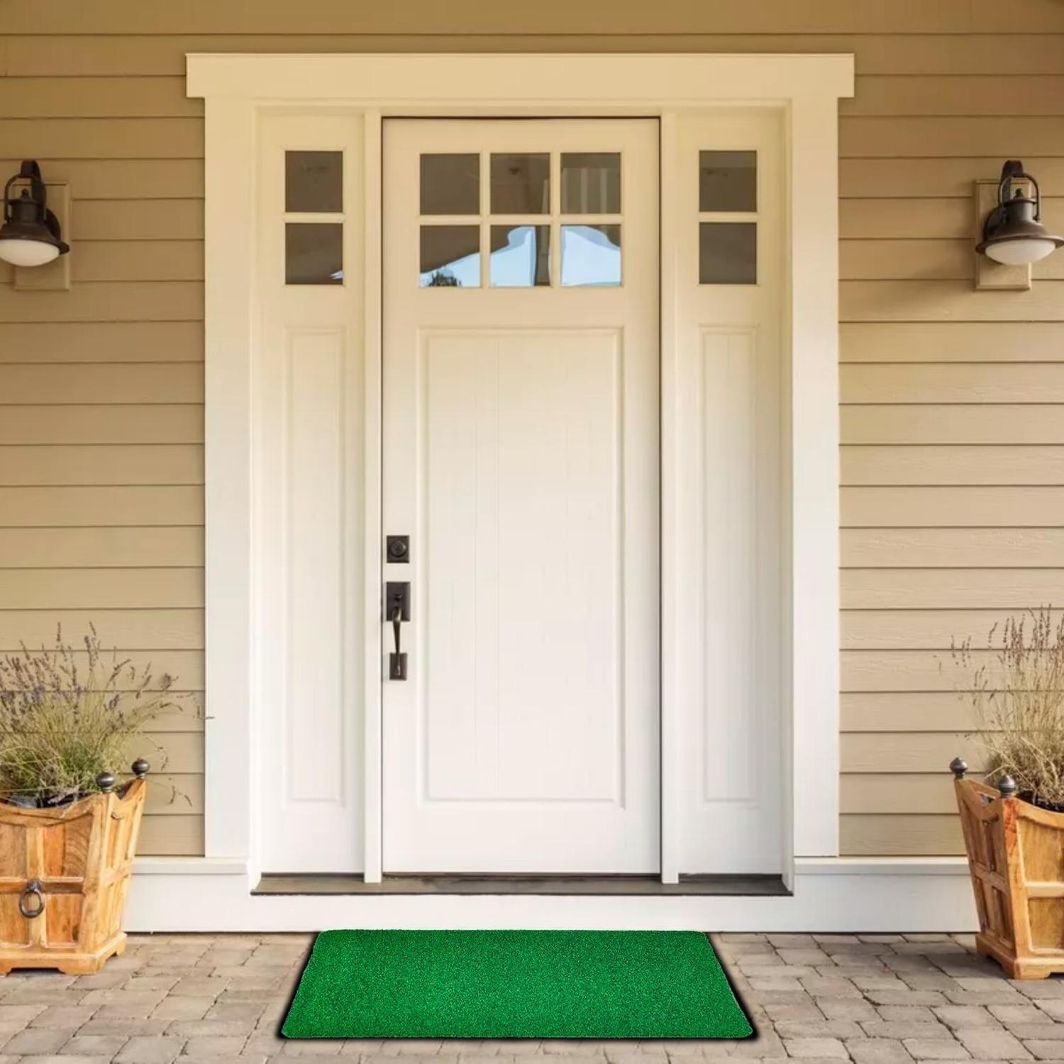 Alfombra Limpiapies Alfombra De Entrada Pasto Sintetico Baño-1