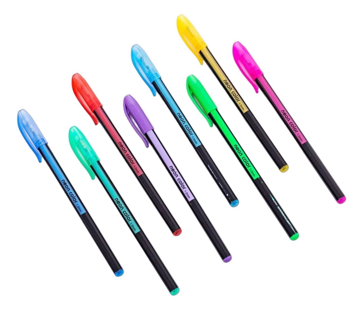 Set 12 Lapices Gel Glitter Neon Color 1,0 Mm Lapiz Arte-0