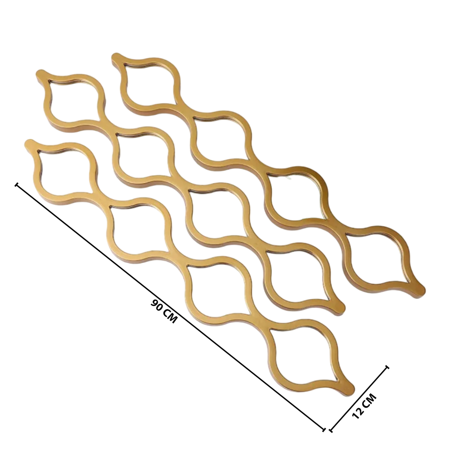 Set 3 Espejos De Pared De Ondas Alargadas Marcos De Espejos-5