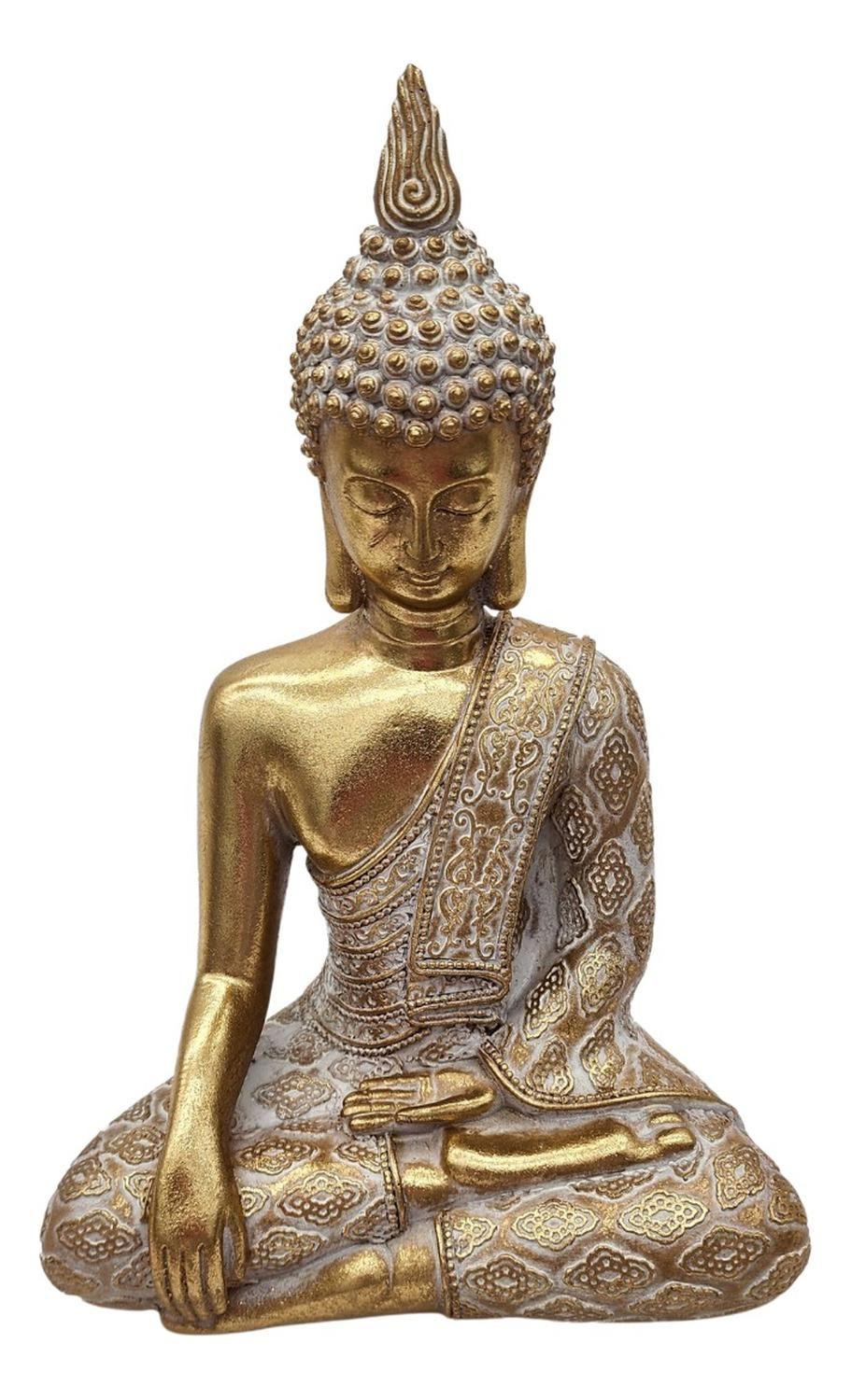 Estatua Figura De Buda Dorada Decorativa Buda Meditando-0