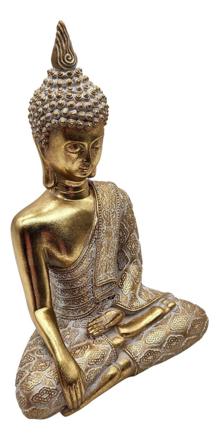 Estatua Figura De Buda Dorada Decorativa Buda Meditando-1