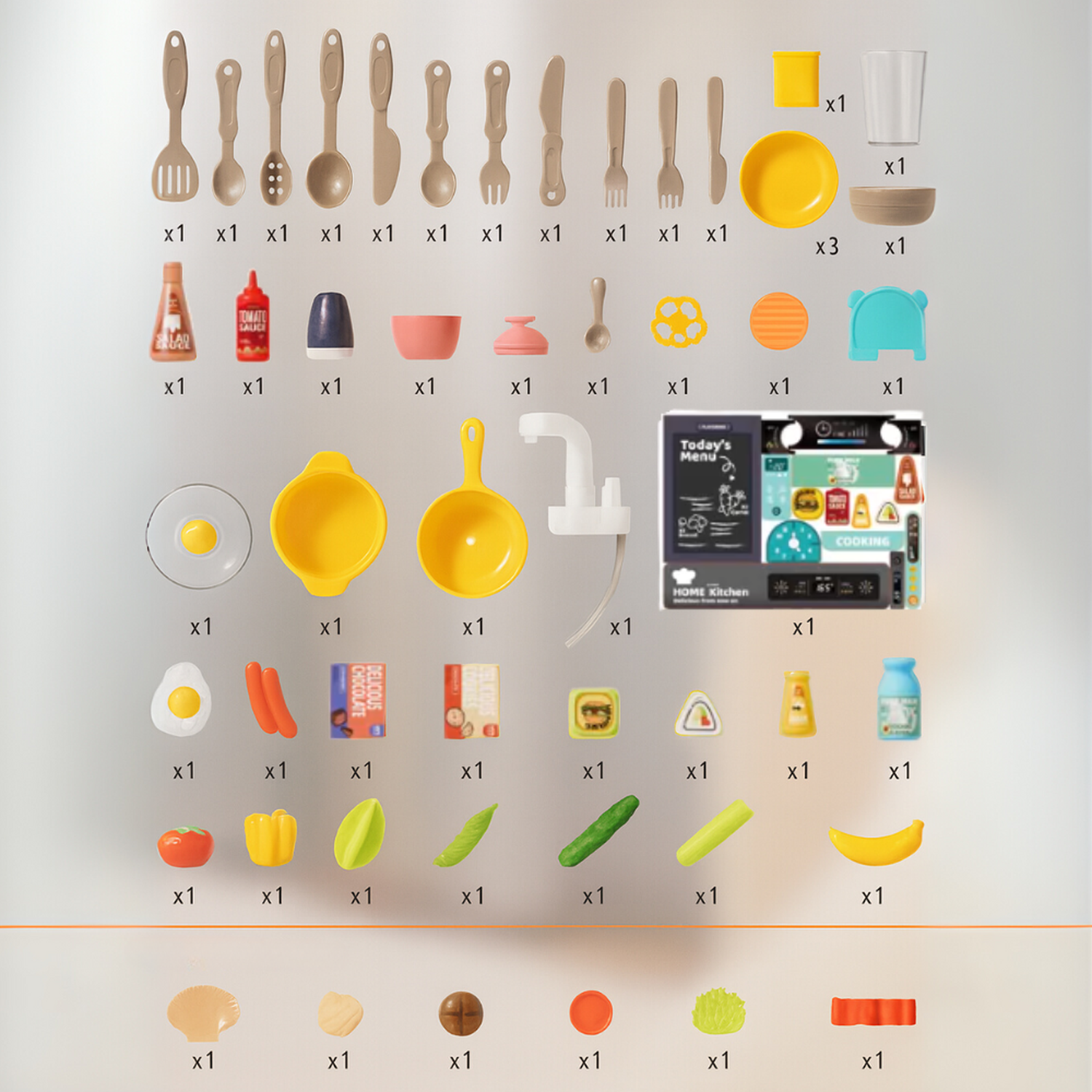 Cocina de Juguete Grande Para Niños 68 Cm Agua Vapor Sonido-4