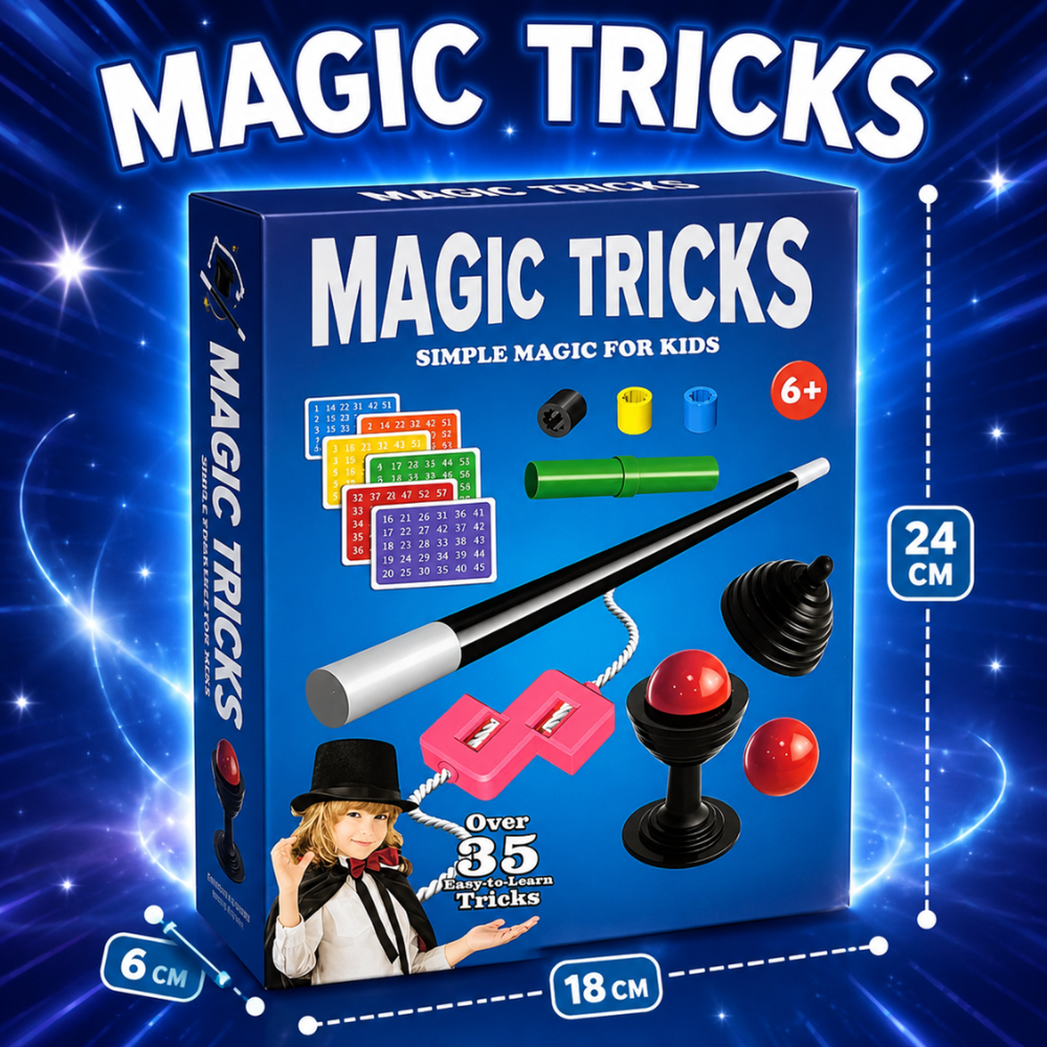Set Juego De Magia Magic 35 Trucos De Mago Con Varita Niños-7