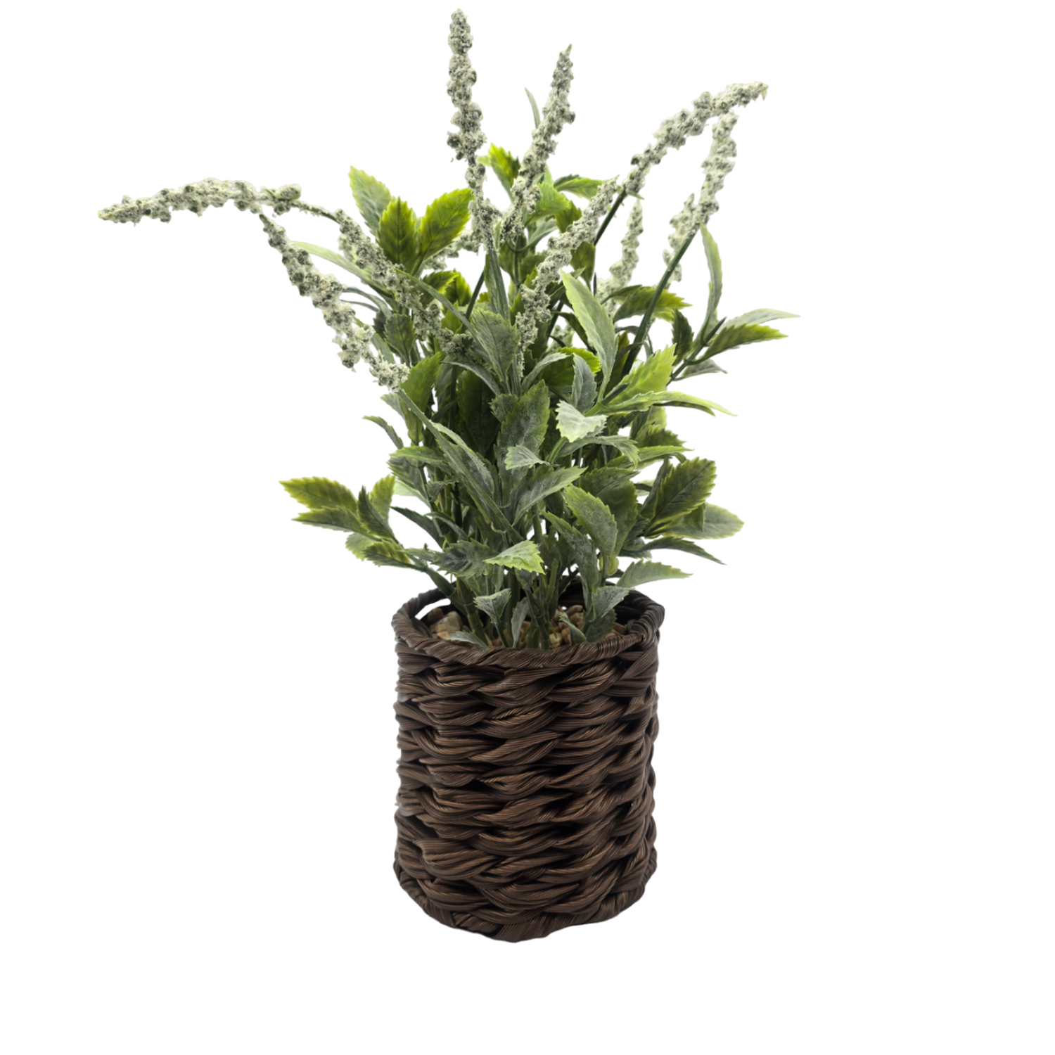 Planta Artificial Lavanda Decorativa Macetero De Rattan Deco-7