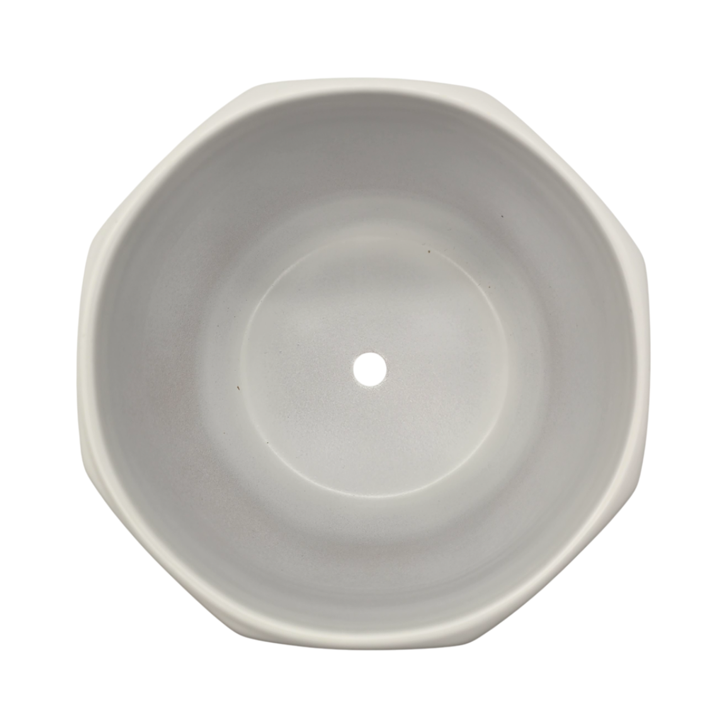 Macetero Maceta De Ceramica Blanco Lineas Verticales L-7