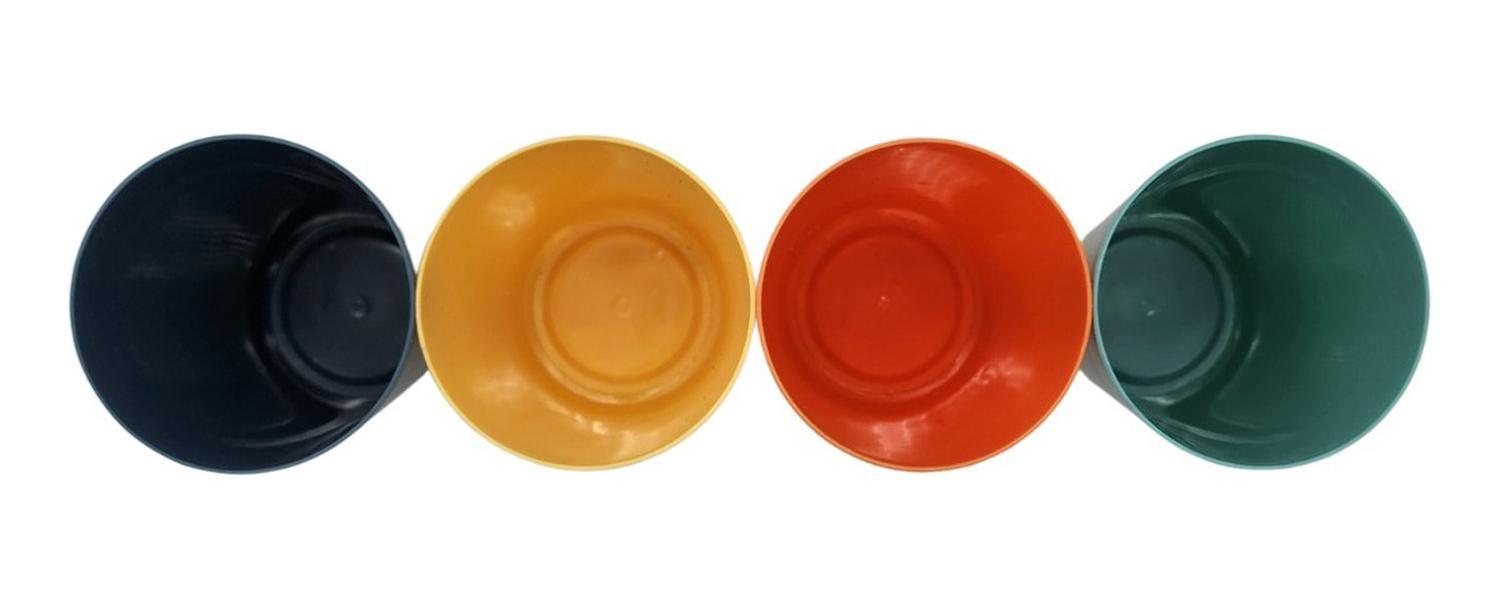 Pack 4 Vasos Plásticos De Colores Reutilizables Para Fiestas-2